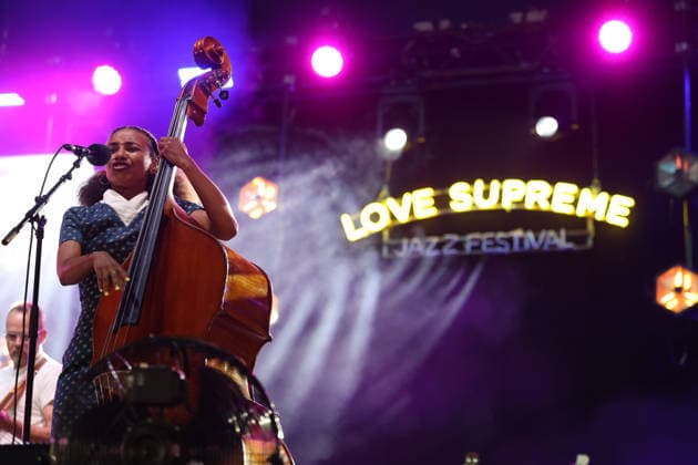 Esperanza Spalding performs at Love Supreme Jazz Festival, UK Glynde Place nr Lewes, East Sussex, UK, Love Supreme Jazz Festival 2026 on 4 July 2026. Esperanza Spalding at day 2 of the festival, Credit:Andy Sturmey Andrew Sturmey - B1114 Avalon United Kingdom, East Sussex, Glynde Place, Lewes  Copyright: xAndyxSturmeyx xAndrewxSturmeyx-xB1114x xAvalonx 1114495225