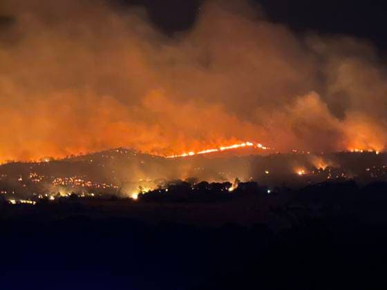 Huge fire broke out on Trevillach - Pyrenees-Orientales Huge fire broke out on the territory of the commune of Trévillach, on the outskirts of Montalba-le-Château, (Pyrénées-Orientales) about 35 kilometres from Perpignan on July 4, 2026. Photo by Geyres-Castoldi ABACAPRESS.COM Montalba-le-Château France  Copyright: xCastoldixIsabelle ABACAx
