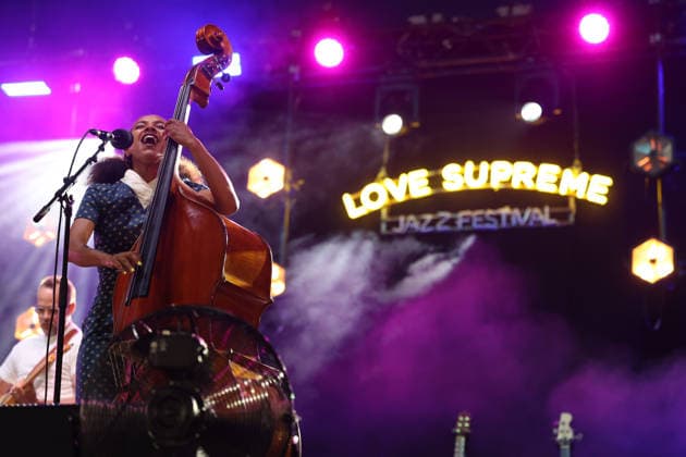 Esperanza Spalding performs at Love Supreme Jazz Festival, UK Glynde Place nr Lewes, East Sussex, UK, Love Supreme Jazz Festival 2026 on 4 July 2026. Esperanza Spalding at day 2 of the festival, Credit:Andy Sturmey Andrew Sturmey - B1114 Avalon United Kingdom, East Sussex, Glynde Place, Lewes  Copyright: xAndyxSturmeyx xAndrewxSturmeyx-xB1114x xAvalonx 1114495265