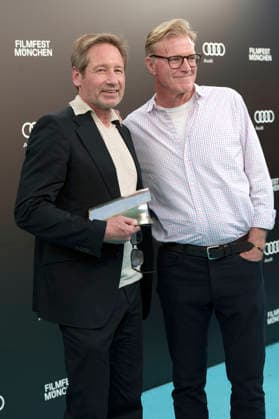 David Duchovny und John Lee Hancock beim Photocall zur Verleihung des CineMerit Awards auf dem 43. Filmfest München 2026 in der Hochschule für Fernsehen und Film. München, 04.07.2026 *** David Duchovny and John Lee Hancock at the photocall for the CineMerit Awards ceremony at the 43rd Munich Film Festival 2026 at the University of Television and Film Munich, July 4, 2026 Foto:xN.xKolinzx xFuturexImagex duchovny_6746