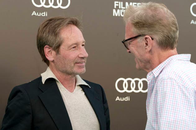 David Duchovny und John Lee Hancock beim Photocall zur Verleihung des CineMerit Awards auf dem 43. Filmfest München 2026 in der Hochschule für Fernsehen und Film. München, 04.07.2026 *** David Duchovny and John Lee Hancock at the photocall for the CineMerit Awards ceremony at the 43rd Munich Film Festival 2026 at the University of Television and Film Munich, July 4, 2026 Foto:xN.xKolinzx xFuturexImagex duchovny_6750