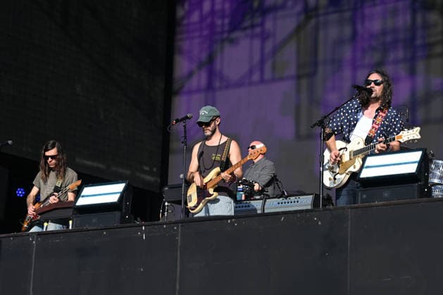 The War On Drugs performing at British Summertime in London LONDON, ENGLAND - JULY 04: Anthony LaMarca, David Hartley and Adam Granduciel of ˜The War On Drugs™ performing at British Summertime, Hyde Park on July 04, 2026 in London, England. CAP MAR MAR Great Britain Copyright: xMartinxHarris CapitalxPicturesx