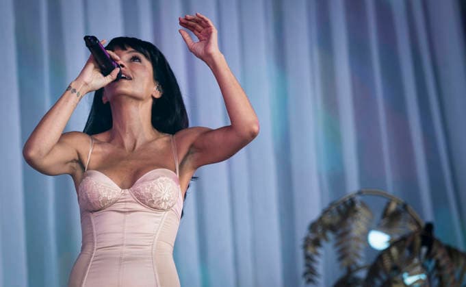 Denmark Roskilde Festival 2026 The British singer, songwriter, and actress Lilly Allen on the Orange Stage during the Roskilde Festival, Denmark, Saturday, July 4, 2026. (Photo: Torben Christensen Scanpix 2026) , Roskilde Denmark *** Denmark Roskilde Festival 2026 British singer, songwriter, and actress Lilly Allen on the Orange Stage during the Roskilde Festival in Denmark on Saturday, July 4, 2026. Photo by Torben Christensen, Scanpix 2026, Roskilde, Denmark  Copyright: TorbenxChristensen TorbenxChristensenx spdk20260704-221158-L