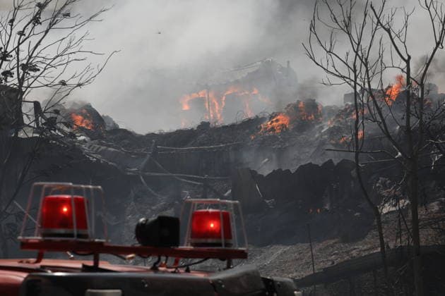 Wildfire continues near Thessaloniki as firefighters battle blaze THESSALONIKI, GREECE - JULY 5: Firefighters battle a wildfire that erupted the previous day in Oreokastro, on the outskirts of Thessaloniki, Greece on July 5, 2026. Svarnias Vasilis Anadolu Thessaloniki Greece. Editorial use only. Please get in touch for any other usage.  Copyright: x2026xAnadoluxSvarniasxVasilisx