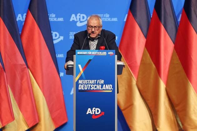 Erfurt, Thüringen, Deutschland, 05.07.2026: Messe: AfD-Bundesparteitag: Eberhard Brett *** Erfurt, Thuringia, Germany, July 5, 2026, AfD National Party Convention, Eberhard Brett Copyright: xdtsxNachrichtenagenturx dts_126567