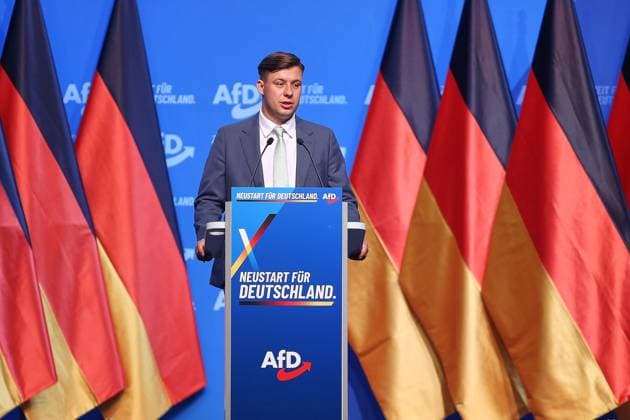 Erfurt, Thüringen, Deutschland, 05.07.2026: Messe: AfD-Bundesparteitag: Jean-Pascal Hohm *** Erfurt, Thuringia, Germany, July 5, 2026, AfD National Party Convention, Jean Pascal Hohm Copyright: xdtsxNachrichtenagenturx dts_126581