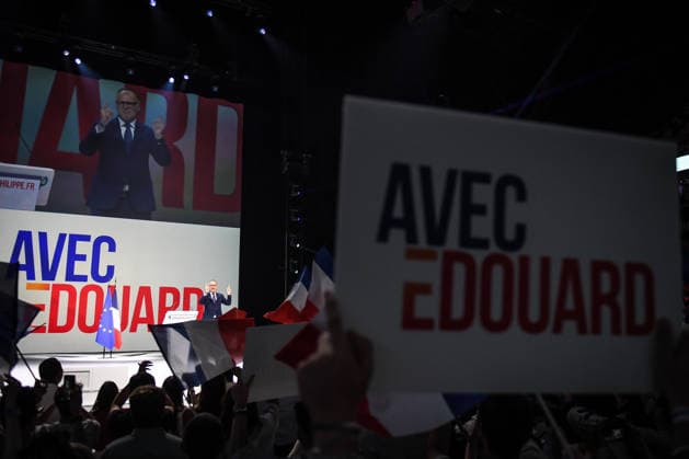 July 5, 2026, Paris, France, France: The president of French right-wing party Horizons, former Prime Minister and presidential candidate for 2027 Edouard Philippe speaks during his campaign rally at Adidas Arena on July 05, 2026 in Paris, France. Paris France  - ZUMAm308 20260705_zsp_m308_002 Copyright: xMatthieuxMirvillex