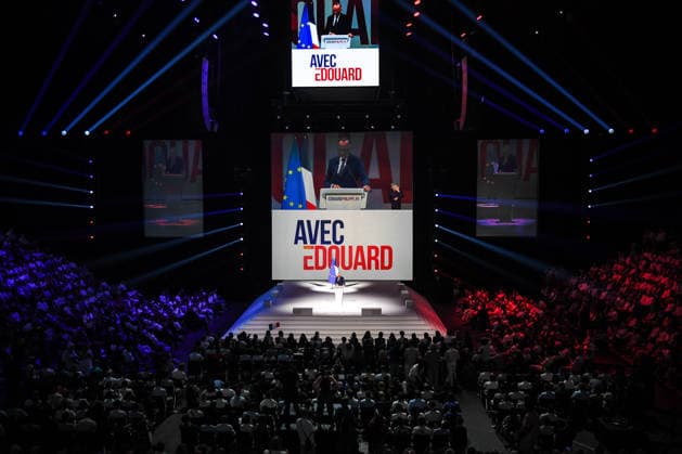 July 5, 2026, Paris, France, France: The president of French right-wing party Horizons, former Prime Minister and presidential candidate for 2027 Edouard Philippe speaks during his campaign rally at Adidas Arena on July 05, 2026 in Paris, France. Paris France  - ZUMAm308 20260705_zsp_m308_003 Copyright: xMatthieuxMirvillex