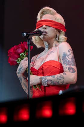 July 5, 2026, Madrid, Spain: Singer Mon Laferte performs during the MADO 2026 Festival at the Plaza de Espana in Madrid. Madrid Spain  - ZUMAs197 20260705_aaa_s197_043 Copyright: xAtilanoxGarciax