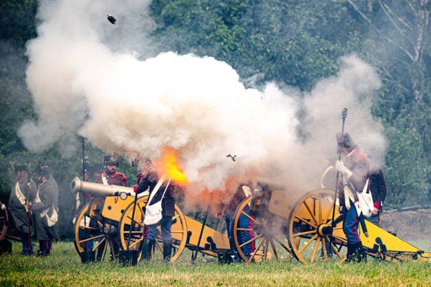 Re-enactment of Battle of Sadowa 1866 took place at Chlum battlefield as the close of three-day event marking the 160th anniversary of the Battle of Koniggratz (or Sadowa) in 1866, in Hradec Kralove, Czech Republic, on July 5, 2026. (CTKxPhoto DavidxTanecek) CTKPhotoP2026070503973  CTKPhotoP2026070503973
