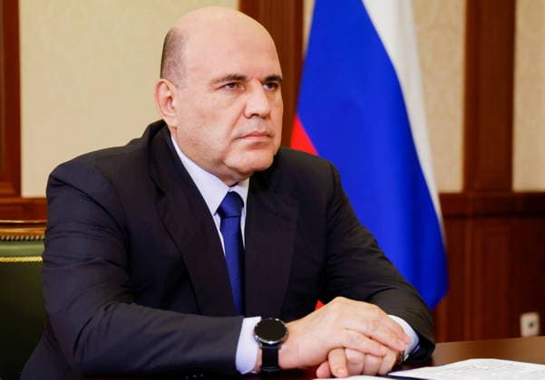 RUSSIA, YEKATERINBURG - JULY 5, 2026: Russia s Prime Minister Mikhail Mishustin looks on during a meeting with Sverdlovsk Region Governor Denis Pasler at Koltsovo International Airport. Mikhail Mishustin is on a working visit to Yekaterinburg to participate in the 16th Innoprom International Industrial Exhibition, which is taking place on 6-9 July. Dmitry Astakhov POOL TASS  94710417