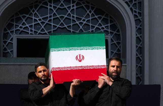 Funeral ceremony held in Tehran for Iran s former leader Khamenei TEHRAN, IRAN - JULY 5: ( RESTRICTIONS: NO Access Israel Media Persian Language TV Stations Outside Iran Strictly No Access BBC Persian VOA Persian Manoto TV Iran International TV ) (----EDITORIAL USE ONLY - MANDATORY CREDIT - IRANIAN LEADER PRESS OFFICE HANDOUT - NO MARKETING NO ADVERTISING CAMPAIGNS - DISTRIBUTED AS A SERVICE TO CLIENTS----) Men carry the coffin as thousands of people holding Iranian flags attend the funeral ceremony held for former Iranian Supreme Leader Ali Khamenei, who was killed during attacks launched by the United States and Israel on Feb. 28, and his family members at the Imam Khomeini Mosalla Mosque in Tehran, Iran, on July 5, 2026. Iranian Lead  Copyright: x2026xAnadoluxIranianxLeaderxPressxOfficex xHandoutx