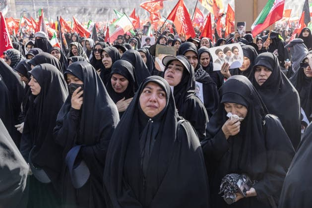 Supreme Leader Ayatollah Ali Khamenei Funeral Mourners gather at Tehran s Imam Khomeini Grand Mosalla on Saturday, July 4th, 2026, for the public state funeral ceremonies and official prayers for the late Supreme Leader, Ayatollah Ali Khamenei.  Copyright: xJackxHillx NINTCHDBPICT001093307120