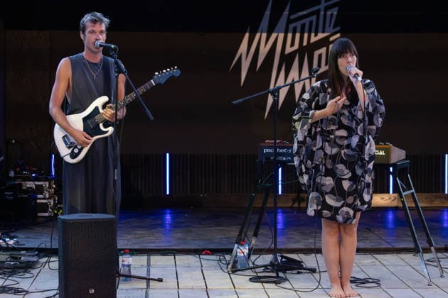 05.07.2026, Bellinzona, Parco Urbano, Nevermind Music Fest 2026: Monte Mai. Fabio Pinto (lead guitar & backing vocals) and AnaÃ¯s Schmid (lead vocals & synths) Bellinzona Parco Urbano Ticino Switzerland *** July 5, 2026, Bellinzona, Parco Urbano, Nevermind Music Fest 2026 Monte Mai Fabio Pinto (lead guitar, backing vocals) and Anaïs Schmid (lead vocals, synths) Bellinzona, Parco Urbano, Ticino, Switzerland Copyright: xJustPictures.ch FrancescoxMinghettix jp-en-FrMi-_NG_0223