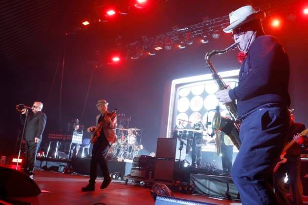 05.07.2026, MADNESS, im konzert live im Tempodrom in Berlin, Musik, Graham Suggs McPherson, Sänger, Lee Thompson, Saxophon, Berlin Deutschland, Germany *** July 5, 2026, MADNESS, live concert at the Tempodrom in Berlin, music, Graham Suggs McPherson, singer, Lee Thompson, saxophone, Berlin, Germany