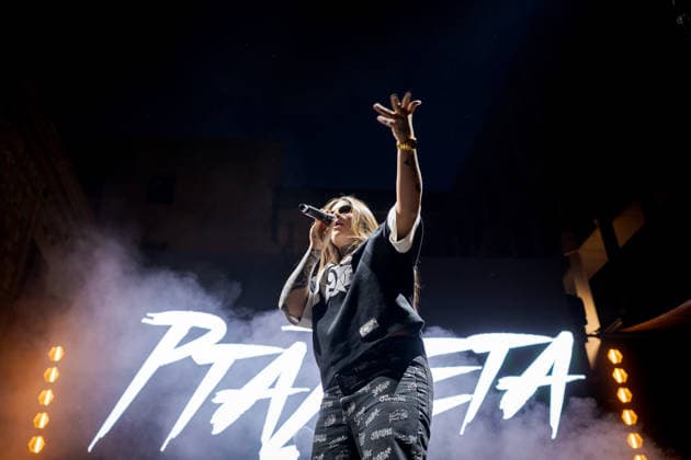 Ptazeta Performs at MADO 2026 Singer Ptazeta performs on the Plaza de las Reinas stage at MADO 2026 Madrid Pride on July 5, 2026, in Madrid, Spain. Ptazeta is a Spanish rapper and singer who rose to international fame thanks to hits like her viral single Mami and her popular collaboration with Bizarrap. She stands out in the urban music scene for her unique flow, explicit lyrics, and her role as an LGBTQI icon. Diego Radamé Madrid, Spain Madrid, Spain Spain  Copyright: xDiegoxRadamÃ sx 7647924