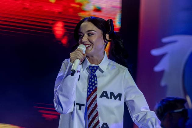 Katy Perry Concert at the Río Babel Festival Singer Katy Perry during a performance at the Miguel Ríos Auditorium on July 5, 2026, in Rivas Vaciamadrid, Madrid, Spain. This event is part of the Río Babel Festival, which also features performances by The Offspring, Amaia, and Bomba Estéreo, among others. Spain  Copyright: xRicardoxRubiox 7647979