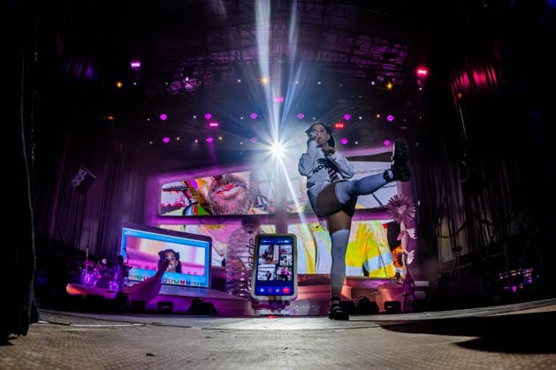 Katy Perry Concert at the Río Babel Festival Singer Katy Perry during a performance at the Miguel Ríos Auditorium on July 5, 2026, in Rivas Vaciamadrid, Madrid, Spain. This event is part of the Río Babel Festival, which also features performances by The Offspring, Amaia, and Bomba Estéreo, among others. Spain  Copyright: xRicardoxRubiox 7648048