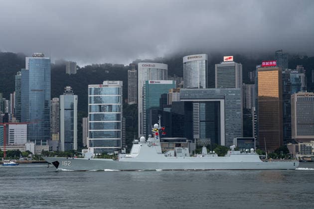 HONGKONG-DAILY The Chinese People s Liberation Army (PLA) Navy guided-missile destroyer Nanning sailing through Victoria Harbor in Hong Kong, July 6, 2026. NEXPHER Vernon Yuen HONG KONG