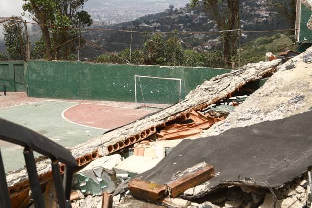 Earthquake Damage Remains Visible in El Junquito as Recovery Continues EL JUNQUITO, CARACAS, VENEZUELA JULY 5, 2026: Destroyed buildings and damaged infrastructure are seen in the El Junquito district of Caracas following the devastating twin earthquakes that struck Venezuela s northern Caribbean region on June 24. Recovery and damage assessment operations continue across affected communities. According to the latest official figures, at least 3,342 people have been killed, more than 16,400 injured, and over 17,000 left homeless as a result of the disaster. EL JUNQUITO Venezuela (Bolivarian Republic of) Copyright: x xLauraxdexChiclanax xJNAxPressx