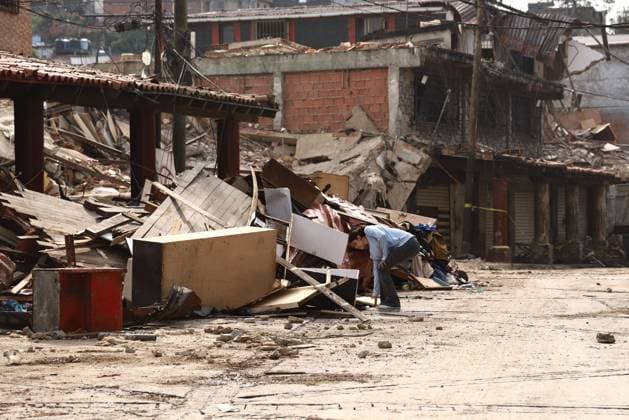 Earthquake Damage Remains Visible in El Junquito as Recovery Continues EL JUNQUITO, CARACAS, VENEZUELA JULY 5, 2026: Destroyed buildings and damaged infrastructure are seen in the El Junquito district of Caracas following the devastating twin earthquakes that struck Venezuela s northern Caribbean region on June 24. Recovery and damage assessment operations continue across affected communities. According to the latest official figures, at least 3,342 people have been killed, more than 16,400 injured, and over 17,000 left homeless as a result of the disaster. EL JUNQUITO Venezuela (Bolivarian Republic of) Copyright: x xLauraxdexChiclanax xJNAxPressx