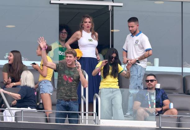 2026 World Cup - Lucas Jagger And Luciana Gimenez Mick Jagger s son Lucas Jagger with her mother Luciana Gimenez attend the match Brazil vs Norway FIFA World Cup 2026 at the New York New Jersey Stadium, NJ on July 5, 2026. Photo by Charles Guerin ABACAPRESS.COM East Rutherford NJ United States  Copyright: xGuerinxCharles ABACAx