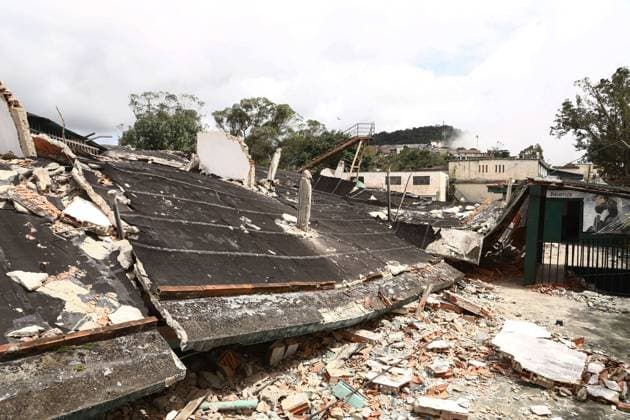 Earthquake Damage Remains Visible in El Junquito as Recovery Continues EL JUNQUITO, CARACAS, VENEZUELA JULY 5, 2026: Destroyed buildings and damaged infrastructure are seen in the El Junquito district of Caracas following the devastating twin earthquakes that struck Venezuela s northern Caribbean region on June 24. Recovery and damage assessment operations continue across affected communities. According to the latest official figures, at least 3,342 people have been killed, more than 16,400 injured, and over 17,000 left homeless as a result of the disaster. EL JUNQUITO Venezuela (Bolivarian Republic of) Copyright: x xLauraxdexChiclanax xJNAxPressx