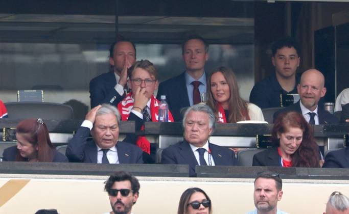 2026 World Cup - Princess Ingrid Alexandra and Prince Sverre Magnus of Norway Prince Sverre Magnus of Norway and Princess Ingrid Alexandra of Norway attend the match Brazil vs Norway FIFA World Cup 2026 at the New York New Jersey Stadium, NJ on July 5, 2026. Photo by Charles Guerin ABACAPRESS.COM East Rutherford NJ United States  Copyright: xGuerinxCharles ABACAx