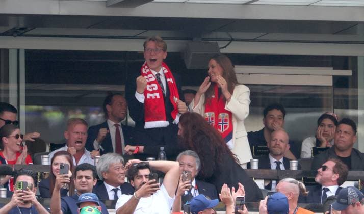 2026 World Cup - Princess Ingrid Alexandra and Prince Sverre Magnus of Norway Princess Ingrid Alexandra of Norway and Prince Sverre Magnus of Norway attend the match Brazil vs Norway FIFA World Cup 2026 at the New York New Jersey Stadium, NJ on July 5, 2026. Photo by Charles Guerin ABACAPRESS.COM East Rutherford NJ United States  Copyright: xGuerinxCharles ABACAx