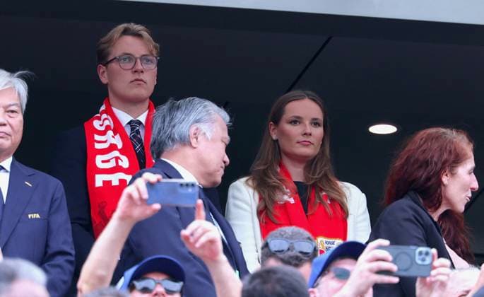 2026 World Cup - Princess Ingrid Alexandra and Prince Sverre Magnus of Norway Princess Ingrid Alexandra of Norway and Prince Sverre Magnus of Norway attend the match Brazil vs Norway FIFA World Cup 2026 at the New York New Jersey Stadium, NJ on July 5, 2026. Photo by Charles Guerin ABACAPRESS.COM East Rutherford NJ United States  Copyright: xGuerinxCharles ABACAx