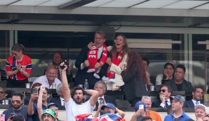 2026 World Cup - Princess Ingrid Alexandra and Prince Sverre Magnus of Norway Prince Sverre Magnus of Norway and Princess Ingrid Alexandra of Norway attend the match Brazil vs Norway FIFA World Cup 2026 at the New York New Jersey Stadium, NJ on July 5, 2026. Photo by Charles Guerin ABACAPRESS.COM East Rutherford NJ United States  Copyright: xGuerinxCharles ABACAx