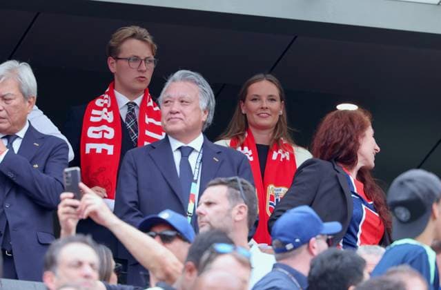 2026 World Cup - Princess Ingrid Alexandra and Prince Sverre Magnus of Norway Prince Sverre Magnus of Norway and Princess Ingrid Alexandra of Norway attend the match Brazil vs Norway FIFA World Cup 2026 at the New York New Jersey Stadium, NJ on July 5, 2026. Photo by Charles Guerin ABACAPRESS.COM East Rutherford NJ United States  Copyright: xGuerinxCharles ABACAx