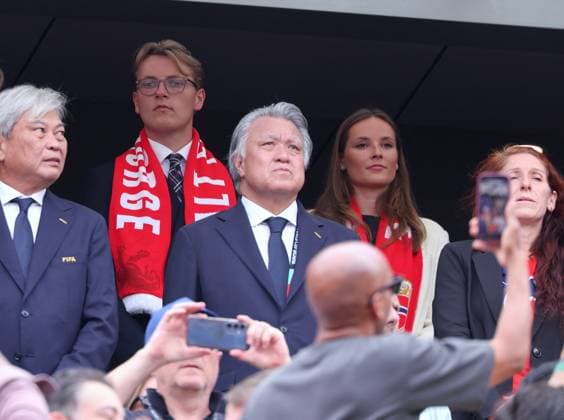 2026 World Cup - Princess Ingrid Alexandra and Prince Sverre Magnus of Norway Prince Sverre Magnus of Norway and Princess Ingrid Alexandra of Norway attend the match Brazil vs Norway FIFA World Cup 2026 at the New York New Jersey Stadium, NJ on July 5, 2026. Photo by Charles Guerin ABACAPRESS.COM East Rutherford NJ United States  Copyright: xGuerinxCharles ABACAx