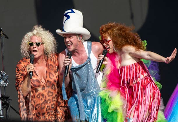 Scissor Sisters at BST Festival 05 July 2026 Scissor Sisters perform at American Express presents BST Hyde Park Festival in London on 5th July 2026. Guest appearance from Mel C. Jason Jake Shears Sellards lead vocals, Scott Babydaddy Hoffman bass guitar, Derek Del Marquis Gruen lead guitar., Credit:Zoran Veselinovic B4859 Avalon UK, London, Hyde Park  Copyright: xZoranxVeselinovicx xB4859x xAvalonx 1114743308