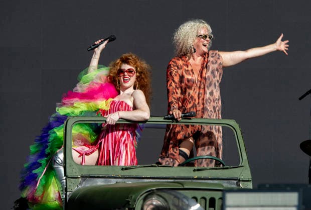 Scissor Sisters at BST Festival 05 July 2026 Scissor Sisters perform at American Express presents BST Hyde Park Festival in London on 5th July 2026. Guest appearance from Mel C. Jason Jake Shears Sellards lead vocals, Scott Babydaddy Hoffman bass guitar, Derek Del Marquis Gruen lead guitar., Credit:Zoran Veselinovic B4859 Avalon UK, London, Hyde Park  Copyright: xZoranxVeselinovicx xB4859x xAvalonx 1114743238