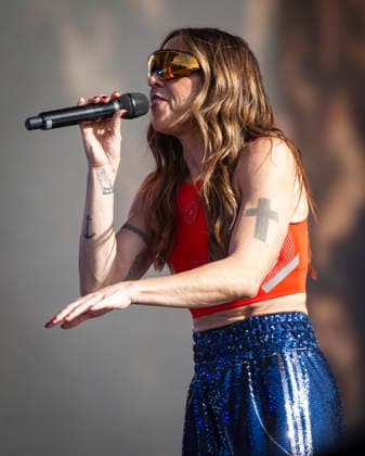 Scissor Sisters at BST Festival 05 July 2026 Scissor Sisters perform at American Express presents BST Hyde Park Festival in London on 5th July 2026. Guest appearance from Mel C. Jason Jake Shears Sellards lead vocals, Scott Babydaddy Hoffman bass guitar, Derek Del Marquis Gruen lead guitar., Credit:Zoran Veselinovic B4859 Avalon UK, London, Hyde Park  Copyright: xZoranxVeselinovicx xB4859x xAvalonx 1114743348