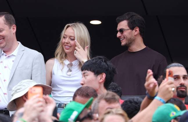 CORRECTION TITLE - 2026 World Cup - Tiffany Trump at Brazil v Norway CORRECTION CAPTION - Tiffany Trump, Donald Trump s Daughter with friend attend the match Brazil vs Norway FIFA World Cup 2026 at the New York New Jersey Stadium, NJ on July 5, 2026. Photo by Charles Guerin ABACAPRESS.COM East Rutherford NJ United States  Copyright: xGuerinxCharles ABACAx