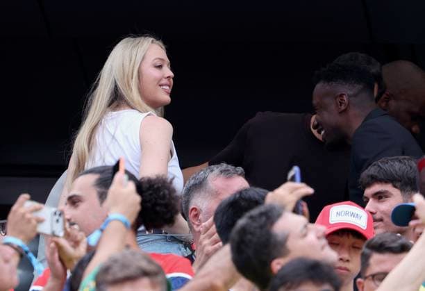 CORRECTION TITLE - 2026 World Cup - Tiffany Trump at Brazil v Norway CORRECTION CAPTION - Tiffany Trump, Donald Trump s Daughter and Blaise Matuidi attend the match Brazil vs Norway FIFA World Cup 2026 at the New York New Jersey Stadium, NJ on July 5, 2026. Photo by Charles Guerin ABACAPRESS.COM East Rutherford NJ United States  Copyright: xGuerinxCharles ABACAx