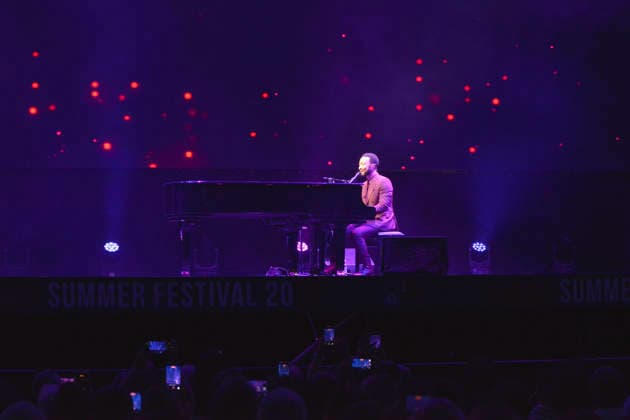 IPA86428405 - Lucca, July 5, 2026 As it does every year, the Lucca Summer Festival brings international singers to Piazza Napoleone, such as John Legend for his concert. In the photo: John Legend playing the piano.  Copyright: xRobertoCappellox xRobertoxCappellox 86428405