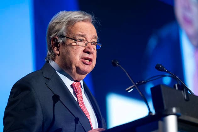 World Summit on Artificial Intelligence Jean Marc Ferré MAXPPP Geneva July 6, 2026 Antonio Guterres, Secretary-General of the United Nations, during the World Summit on Artificial Intelligence at Palexpo in Geneva on July 6, 2026. Photo by Jean Marc Ferré MAXPPP, Geneva, Switzerland  Copyright: xMAXPPPxJeanxMarcxFerréx FRR202607064861 FRR202607064861