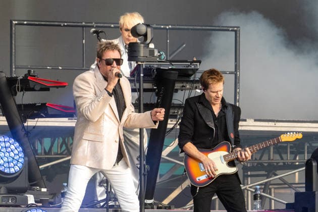 ***STRICTLY EDITORIAL USE ONLY*** Duran Duran (Simon Le Bon, Nick Rhodes and Dominic Brown) performs during BST Hyde Park at Hyde Park in London, England. UK. Sunday 5th July 2026. Copyright: xJamesxWarrenx DURAN DURAN - BST HYDE PARK4