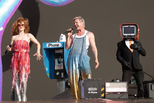 Jake Shears on stage as the Scissor Sisters performs during BST Hyde Park at Hyde Park in London, England. UK. Sunday 5th July 2026. Copyright: xJamesxWarrenx SCISSOR SISTERS AND MELANIE C - BST HYDE PARK22