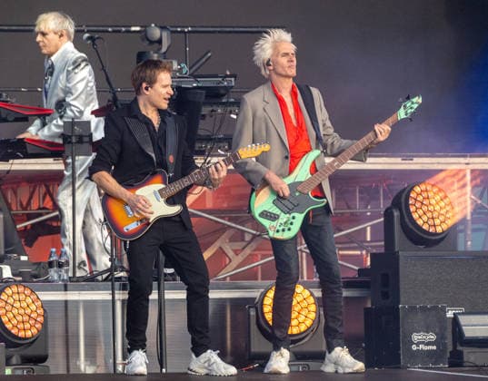 ***STRICTLY EDITORIAL USE ONLY*** Duran Duran (Dominic Brown and John Taylor) performs during BST Hyde Park at Hyde Park in London, England. UK. Sunday 5th July 2026. Copyright: xJamesxWarrenx DURAN DURAN - BST HYDE PARK10