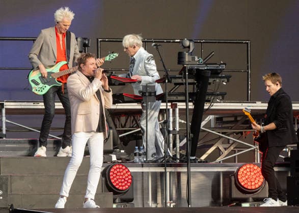***STRICTLY EDITORIAL USE ONLY*** Duran Duran (John Taylor, Simon Le Bon, Nick Rhodes and Dominic Brown) performs during BST Hyde Park at Hyde Park in London, England. UK. Sunday 5th July 2026. Copyright: xJamesxWarrenx DURAN DURAN - BST HYDE PARK13