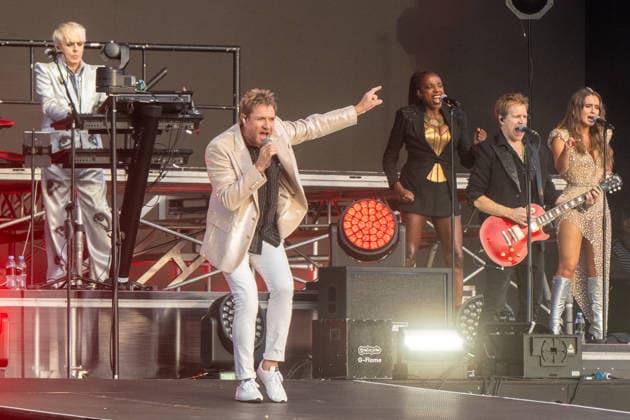 ***STRICTLY EDITORIAL USE ONLY*** Duran Duran (John Taylor, Simon Le Bon, Nick Rhodes and Dominic Brown) performs during BST Hyde Park at Hyde Park in London, England. UK. Sunday 5th July 2026. Copyright: xJamesxWarrenx DURAN DURAN - BST HYDE PARK15