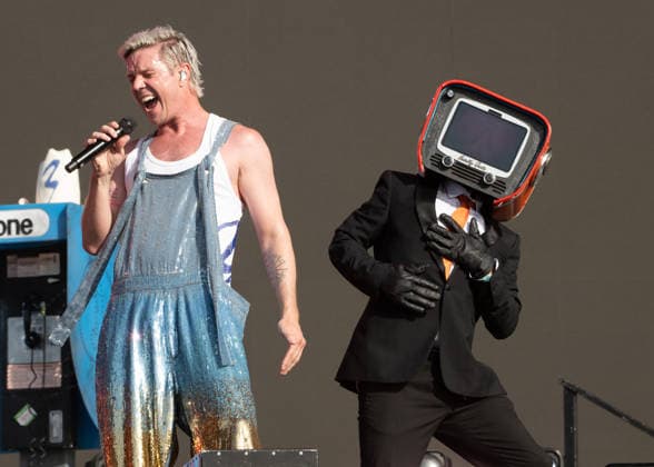Jake Shears on stage as the Scissor Sisters performs during BST Hyde Park at Hyde Park in London, England. UK. Sunday 5th July 2026. Copyright: xJamesxWarrenx SCISSOR SISTERS AND MELANIE C - BST HYDE PARK25