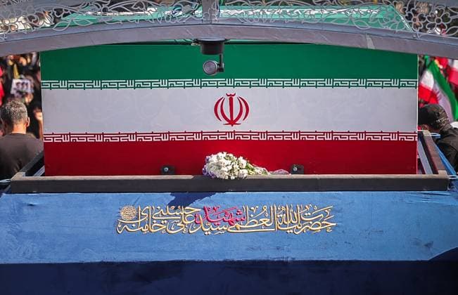 Farewell ceremony for former Iranian Supreme Leader Khamenei in Tehran TEHRAN, IRAN - JULY 6: (----EDITORIAL USE ONLY - MANDATORY CREDIT - IRANIAN LEADER PRESS OFFICE HANDOUT - NO MARKETING NO ADVERTISING CAMPAIGNS - DISTRIBUTED AS A SERVICE TO CLIENTS----) Millions of people gather in the streets of Tehran, Iran, to attend the farewell ceremony for Iran s former Supreme Leader Ali Khamenei, who was killed in the attacks carried out by the United States and Israel, on July 6, 2026. The ceremony began early in the morning as mourners carrying Iranian flags and posters filled Damavand Avenue, Imam Hossein Square, Enghelab Square and Azadi Square in the capital. Participants expressed grief during the procession. Iranian Leader Press Offic  Copyright: x2026xAnadoluxIranianxLeaderxPressxOffice Handoutx