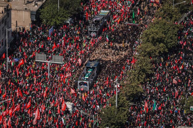 Farewell ceremony for former Iranian Supreme Leader Khamenei in Tehran TEHRAN, IRAN - JULY 6: (----EDITORIAL USE ONLY - MANDATORY CREDIT - IRANIAN LEADER PRESS OFFICE HANDOUT - NO MARKETING NO ADVERTISING CAMPAIGNS - DISTRIBUTED AS A SERVICE TO CLIENTS----) Millions of people gather in the streets, to attend the farewell ceremony for Iran s former Supreme Leader Ali Khamenei, who was killed in the attacks carried out by the United States and Israel, in Tehran, Iran on July 6, 2026. The ceremony began early in the morning as mourners carrying Iranian flags and posters filled Damavand Avenue, Imam Hossein Square, Enghelab Square and Azadi Square in the capital. Participants expressed grief during the procession. Iranian Leader Press Offic  Copyright: x2026xAnadoluxIranianxLeaderxPressxOffice Handoutx