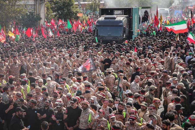Farewell ceremony for former Iranian Supreme Leader Khamenei in Tehran TEHRAN, IRAN - JULY 6: (----EDITORIAL USE ONLY - MANDATORY CREDIT - IRANIAN LEADER PRESS OFFICE HANDOUT - NO MARKETING NO ADVERTISING CAMPAIGNS - DISTRIBUTED AS A SERVICE TO CLIENTS----) Millions of people gather in the streets, to attend the farewell ceremony for Iran s former Supreme Leader Ali Khamenei, who was killed in the attacks carried out by the United States and Israel, in Tehran, Iran on July 6, 2026. The ceremony began early in the morning as mourners carrying Iranian flags and posters filled Damavand Avenue, Imam Hossein Square, Enghelab Square and Azadi Square in the capital. Participants expressed grief during the procession. Iranian Leader Press Offic  Copyright: x2026xAnadoluxIranianxLeaderxPressxOffice Handoutx