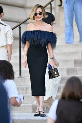 PFW Haute Couture Schiaparelli Outside Arrivals JR Michelle Yeoh arriving at the Schiaparelli show during Haute Couture Fashion Week in Paris, France, on 6 July 2026. Photo by Julien Reynaud APS-Medias ABACAPRESS.COM Paris France  Copyright: xReynaudxJulien APS-Medias ABACAx